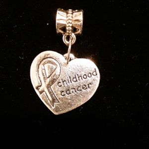 Heart charm for Childhood Cancer NWOT
